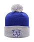 Men's Royal and Gray Kentucky Wildcats Core 2-Tone Cuffed Knit Hat with Pom