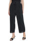 Women's High-Rise Cropped Wide-Leg Plissé Pants