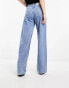 Фото #2 товара Calvin Klein Jeans high waisted relaxed jeans in mid wash