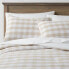 Фото #1 товара King Yarn-Dyed Gingham Comforter & Sham Set Khaki - Threshold