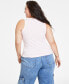 Trendy Plus Size Solid Ribbed Tank Top, Created for Macy's
