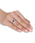 ფოტო #4 პროდუქტის Ruby (3/5 ct. t.w.) & Diamond (3/8 ct. t.w.) Heart Double Halo Ring in 14k White Gold