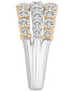 ფოტო #3 პროდუქტის Diamond Triple Row Ring (3 ct. t.w.) in 14k Two-Tone Gold