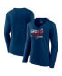 Фото #1 товара Women's Navy Houston Texans 2023 AFC South Division Champions Conquer Long Sleeve V-Neck T-shirt