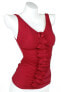 Profile By Gottex Cherry Ruffled Tankini Top Swimwear Solid Size 40D