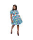 Plus Size 1960s Open Back Flare Dress