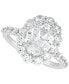 Фото #1 товара IGI Certified Lab Grown Diamond Oval Halo Engagement Ring (3-1/2 ct. t.w.) in 14k White Gold