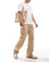 Фото #1 товара HUGO Red x Les Benjamins loose fit cargo trousers in beige