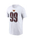 Men's Chase Young White Washington Commanders Player Name and Number T-shirt