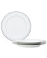 Satin Flourish 4 Piece Dinner Plate Set, Service for 4