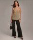 Фото #6 товара Топ для женщин от DKNY Metallic-Knit Donna Karan