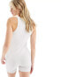 Фото #3 товара ASOS DESIGN seamless washed rib playsuit in off white