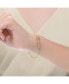 ფოტო #2 პროდუქტის Sterling Silver 14K Gold Plated Clear Cubic Zirconia Pin Adjustable Bracelet