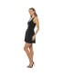 ფოტო #3 პროდუქტის Women's V-Neck Sleeveless Slinky Godet Dress