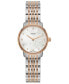 Women's Swiss Centrix Diamond-Accent Two-Tone PVD Stainless Steel Bracelet Watch 27mm