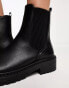 New Look flat chunky chelsea boot in black