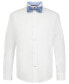 Big Boys Long Sleeve Stretch Solid Poplin Dress Shirt with Bow Tie