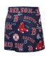 Women's Navy Boston Red Sox Toss Logo Lux Skirt