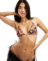 Фото #1 товара Candypants tie dye triangle bikini top in multi