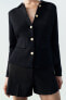 Knit blazer with golden buttons