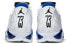 Фото #6 товара Jordan Air Jordan 14 retro "hyper royal" 耐磨 中帮 复古篮球鞋 男女同款 白蓝 / Кроссовки Jordan Air Jordan 487471-104