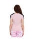 ფოტო #3 პროდუქტის Womens Roxanna V-Neck Tee in Pink