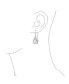 Фото #3 товара Carved Etched Puffed Pear Shaped Rain Drop Teardrop Earrings For Women Fishhook Sterling Silver 1.75 Inch