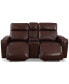 Фото #4 товара Greymel 74" Zero Gravity Leather Loveseat with Console and Power Headrests, Created for Macy's