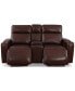 Greymel 74" Zero Gravity Leather Loveseat with Console and Power Headrests, Created for Macy's