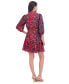 ფოტო #2 პროდუქტის Petite Floral-Print Fit & Flare Dress