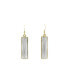 ფოტო #1 პროდუქტის Bar Bezel Set Quartz Earrings with 14K Gold Fill Earwires