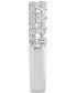 Фото #3 товара Diamond Double Row Band (1 ct. t.w.) in 14k White Gold