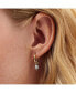 ფოტო #3 პროდუქტის Pearl Hoop Earrings - Frida Grey