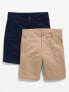 Фото #1 товара Knee Length Twill Shorts 2-Pack for Boys