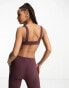 ASOS DESIGN co-ord v front crop vest in plum