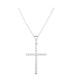 ფოტო #1 პროდუქტის Cubic Zirconia Sleek Cross Pendant In Silver Plate or Rose Gold