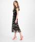 Фото #3 товара Women's Fresh Cut Embroidery Cold-Shoulder Midi Dress