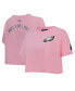 ფოტო #1 პროდუქტის Women's Pink Philadelphia Eagles Cropped Boxy T-shirt