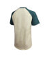 Фото #2 товара Men's Threads Cream, Midnight Green Philadelphia Eagles Super Bowl LVII Goal Line Stand Raglan T-shirt