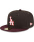 Фото #4 товара Men's Brown, Maroon Los Angeles Dodgers Chocolate Strawberry 59FIFTY Fitted Hat