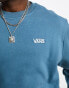 Vans core left chest logo sweatshirt in blue