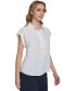 Фото #3 товара Women's Short Sleeve Button Front Shirt