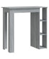 Фото #1 товара Bar Table with Shelf Gray Sonoma 40.2"x19.7"x40.7" Engineered Wood