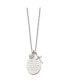 ფოტო #3 პროდუქტის French Serenity Prayer CZ Cross and Angel Cable Chain Necklace