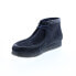 Фото #7 товара Clarks Wallabee Boot 26168811 Mens Blue Canvas Lace Up Chukkas Boots