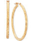 ფოტო #1 პროდუქტის Round Tube Hoop Earrings in 10k Gold, 1 1/5 inch