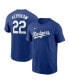 Фото #1 товара Men's Clayton Kershaw Royal Los Angeles Dodgers Fuse Name and Number T-shirt