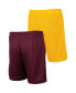 ფოტო #2 პროდუქტის Men's Gold, Maroon Arizona State Sun Devils Wiggum Reversible Shorts