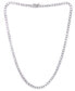 Macy's cubic Zirconia Bezel Link 17" Necklace in Silver or Gold Plate