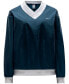 ფოტო #6 პროდუქტის Women's Sportswear Essential Contrast-Trim Woven V-Neck Top